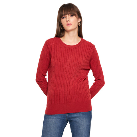 Women Woolen winter full sleeve Round Neck top|Sweater