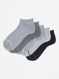 Camey Casual Socks for Men – Lightweight & Durable | Men's Sneakers Cotton Blend, Pack of 5, Multicolour (Black, Grey, Navy Blue)