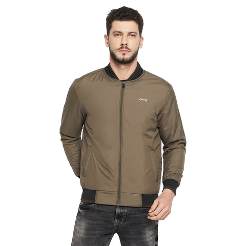 Men's Regular Fit Bomber Jacket For Winter Wear