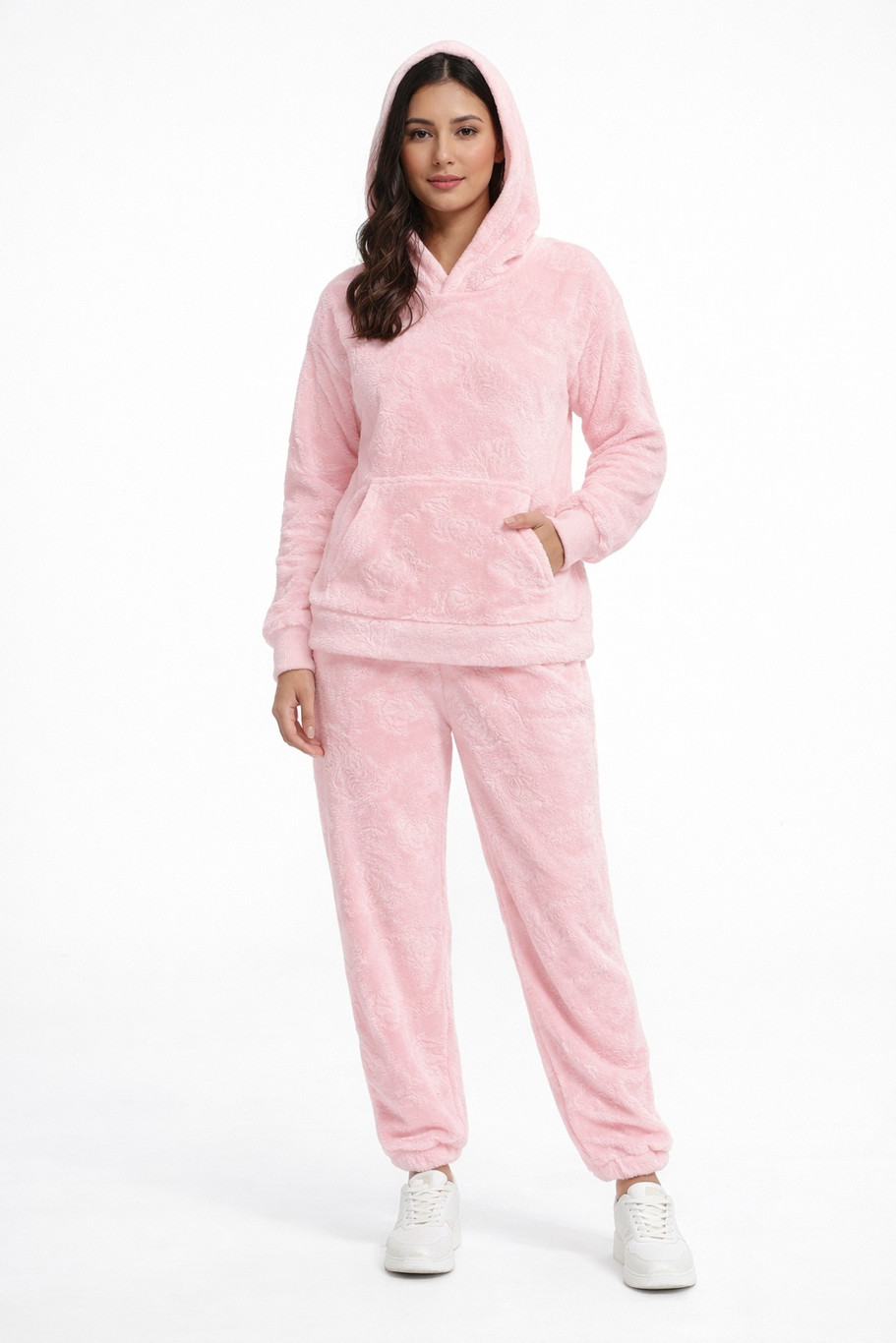 Camey Comfortable Women Winter Night Suit Set with Pocket