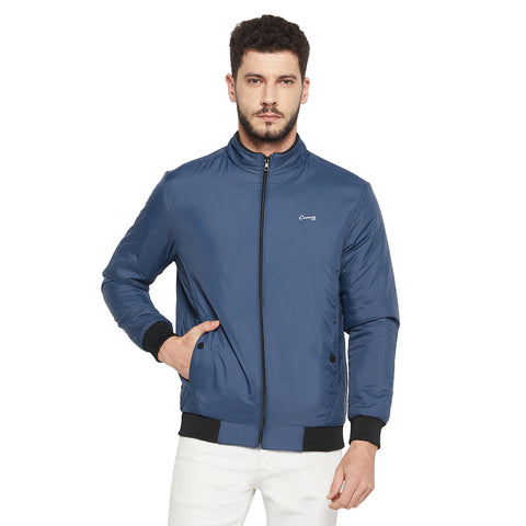 Men's Regular Fit Bomber Jacket For Winter Wear