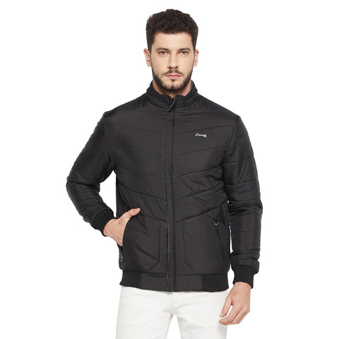 Men's Regular Fit Bomber Jacket For Winter Wear