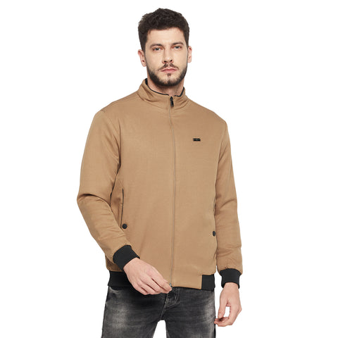 Men's Regular Fit Bomber Jacket For Winter Wear