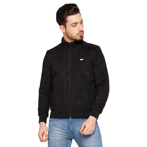 Men's Regular Fit Bomber Jacket For Winter Wear