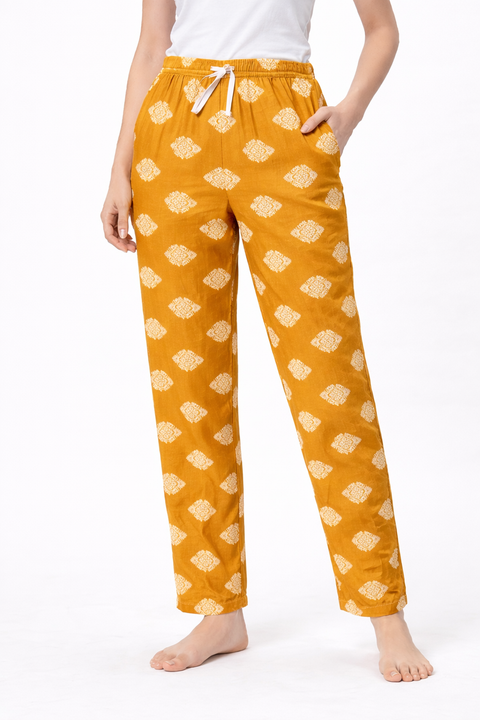 Camey Women's Printed Pyjama Pants, Floral Pattern, Sleepwear