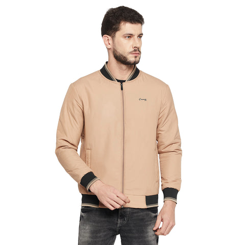 Men's Regular Fit Bomber Jacket For Winter Wear