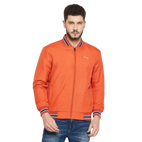 Men's Regular Fit Bomber Jacket For Winter Wear.