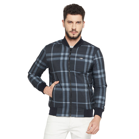 Men's Regular Fit Bomber Jacket For Winter Wear