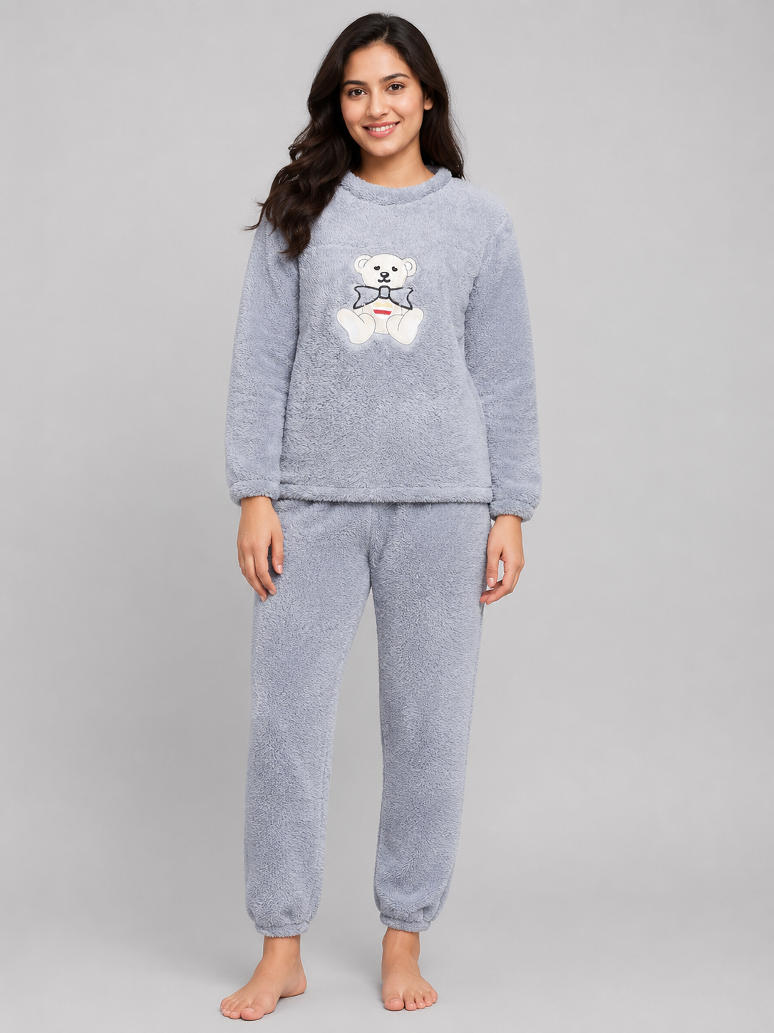 Camey Women Printed Winter Full Sleeve Top and Pajama Set