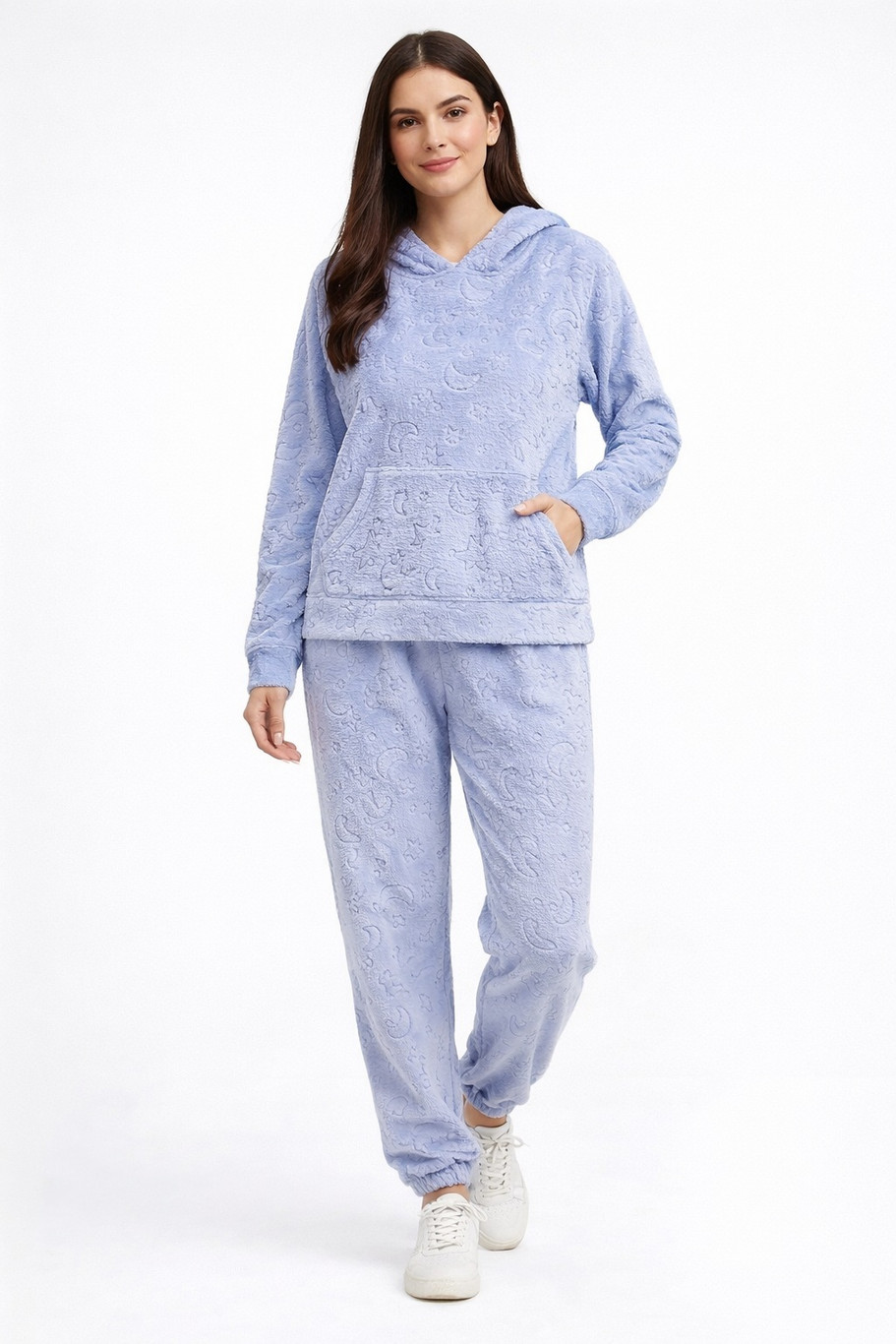 Camey Comfortable Women Winter Night Suit Set with Pocket