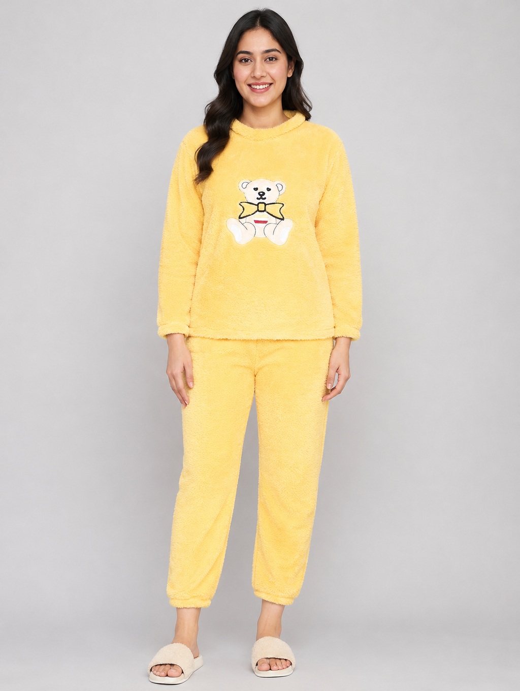 Camey Women Printed Winter Full Sleeve Top and Pajama Set