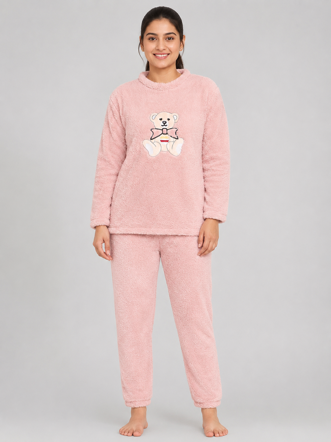 Camey Women Printed Winter Full Sleeve Top and Pajama Set