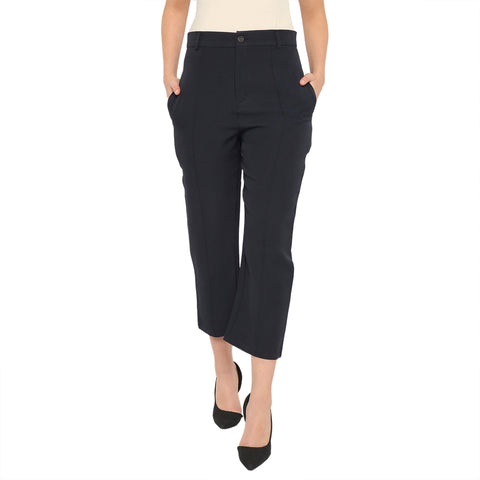 Women's Cropped Trousers, Navy Blue