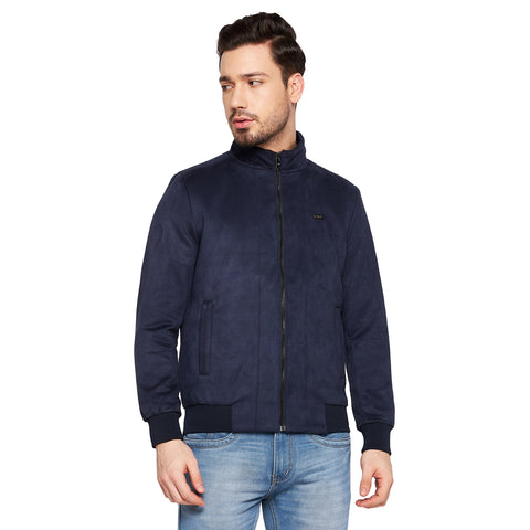 Men's Regular Fit Bomber Jacket For Winter Wear