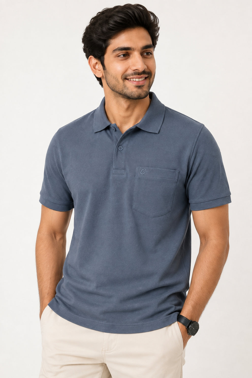 Men's Polo T-Shirt | Regular Fit Matty Fabric T-Shirt | Half Sleeve Collar Neck Polo T-Shirt for Men with Chest Pocket