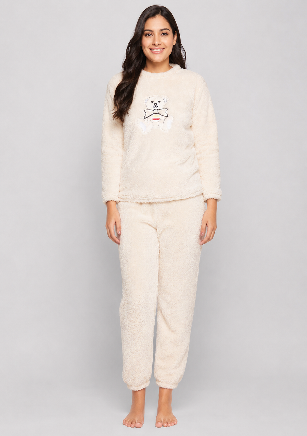 Camey Women Printed Winter Full Sleeve Top and Pajama Set