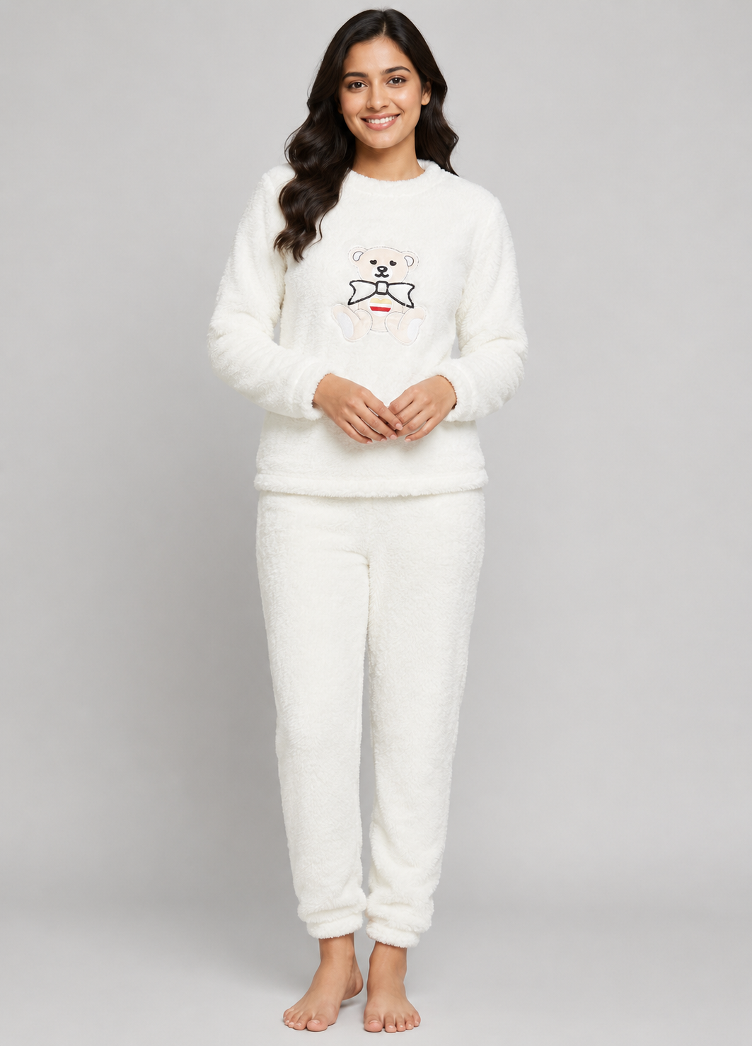 Camey Women Printed Winter Full Sleeve Top and Pajama Set