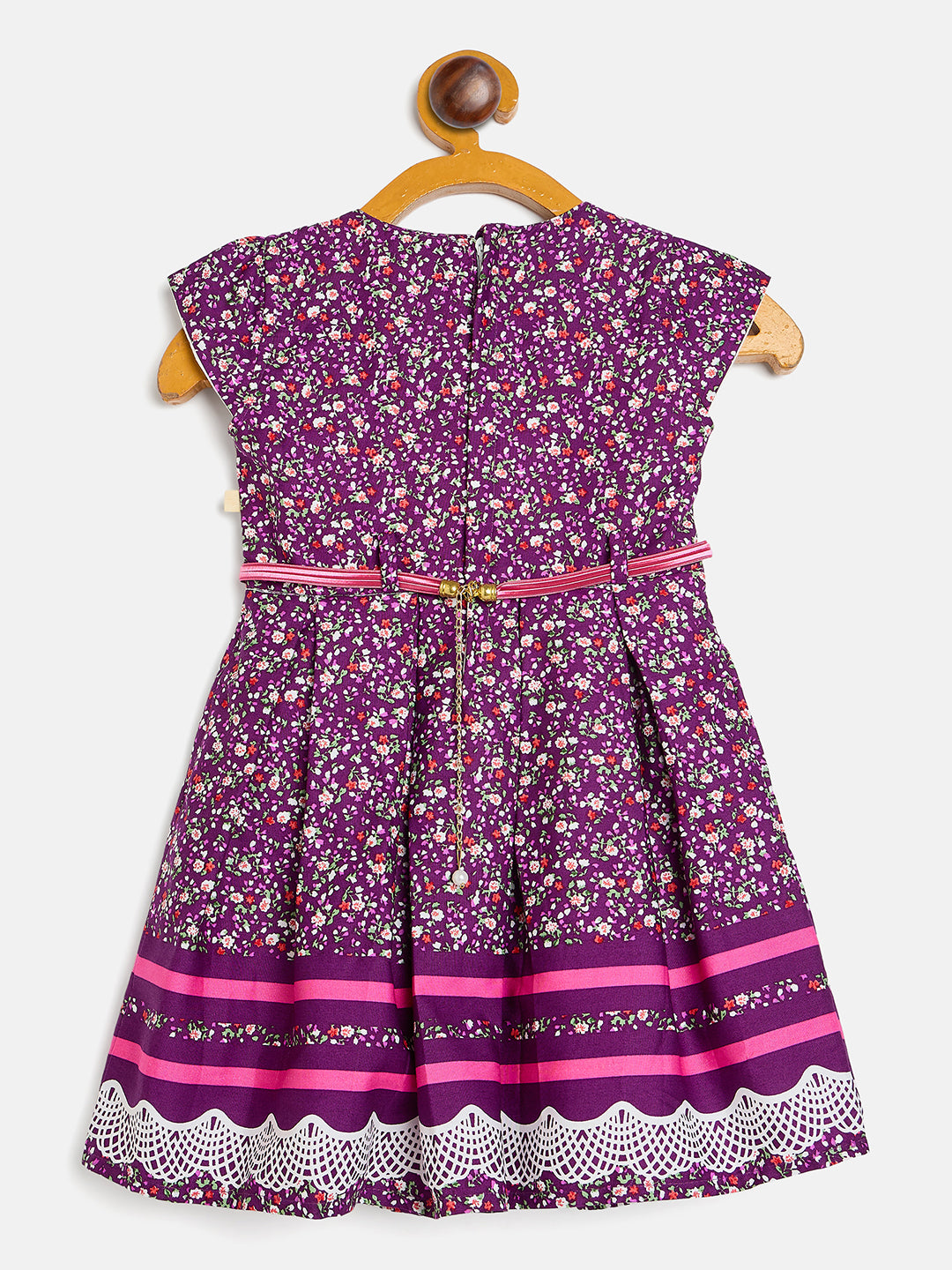 Girls' Floral Print Cotton Dress