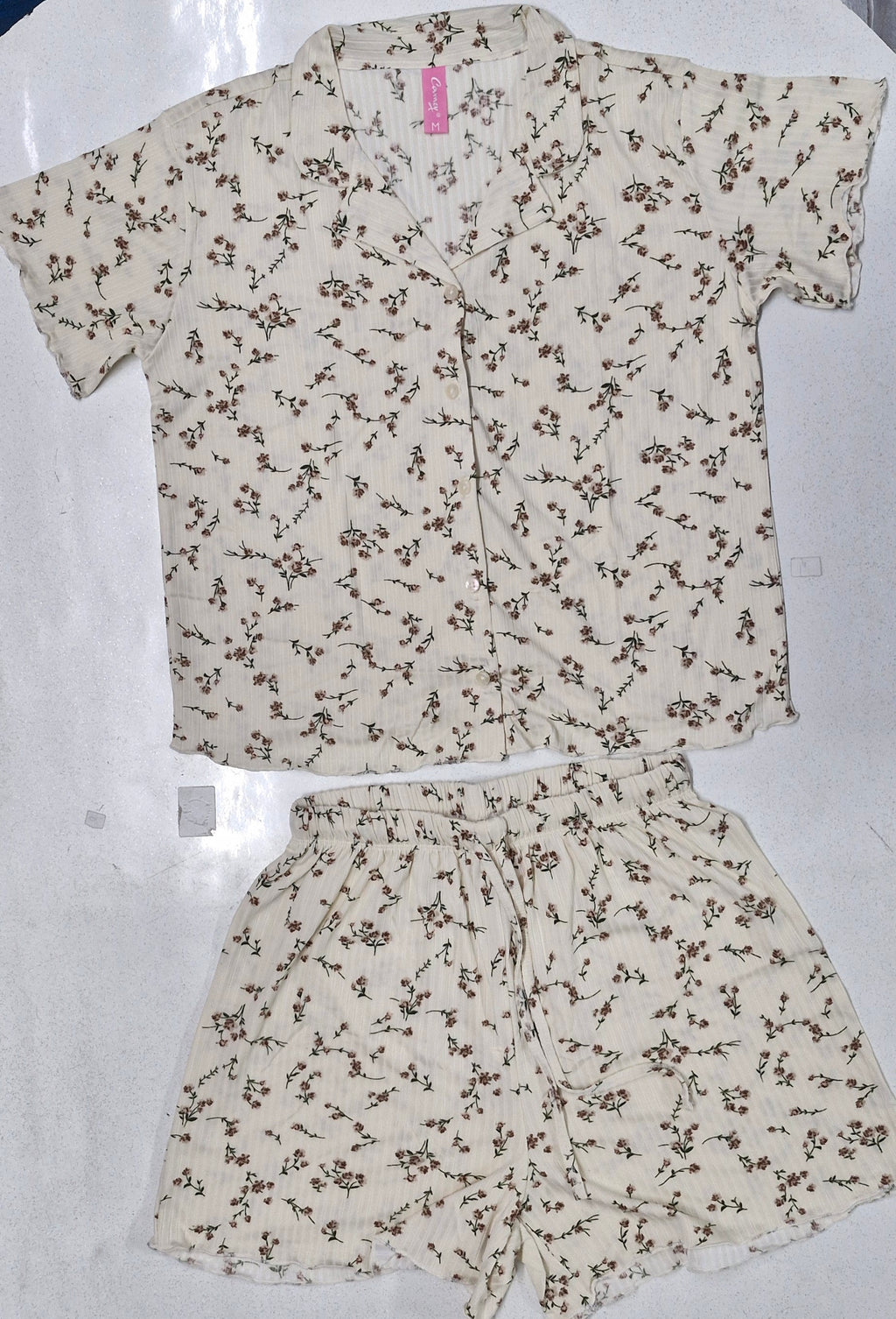 Women Night Suit, Loose Fit Short Set, Shirt & Short Loungewear, Printed Co-Ord, Stretch Fabric