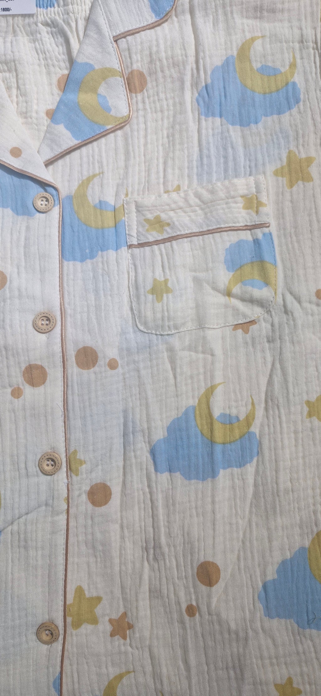 Women Night Suit Cotton Muslin Pyjama Set | Soft Printed Full Sleeve Sleepwear