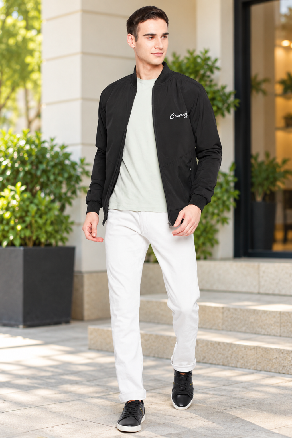 Mens Black Full Sleeve Zipper Jackets