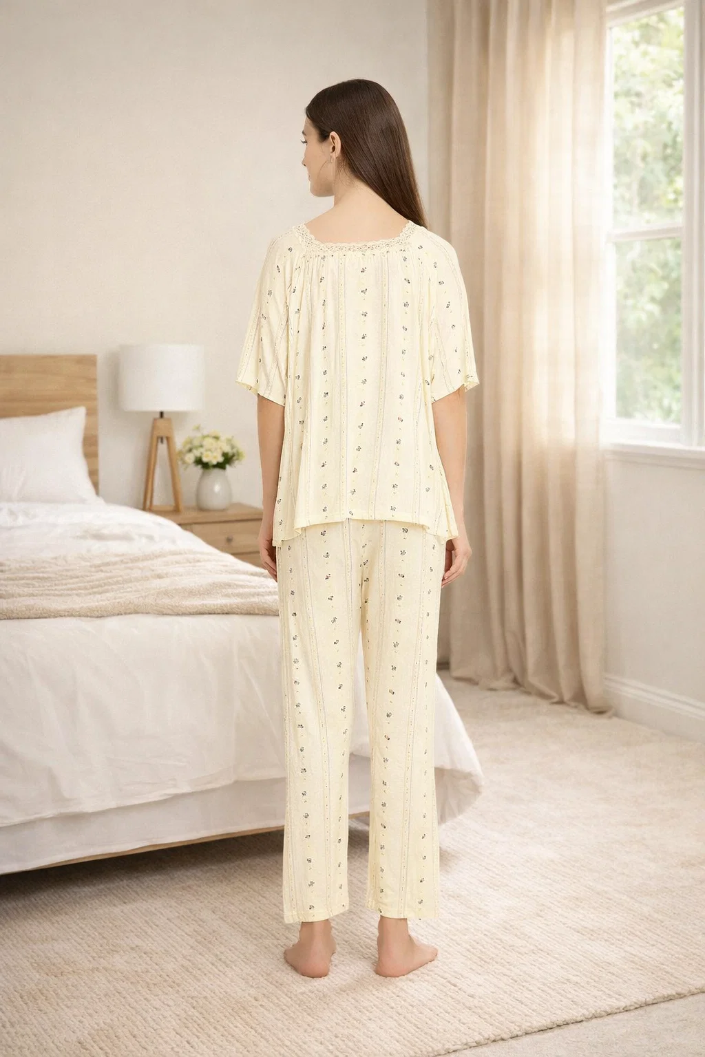 Women’s Floral Printed Night Suit Set