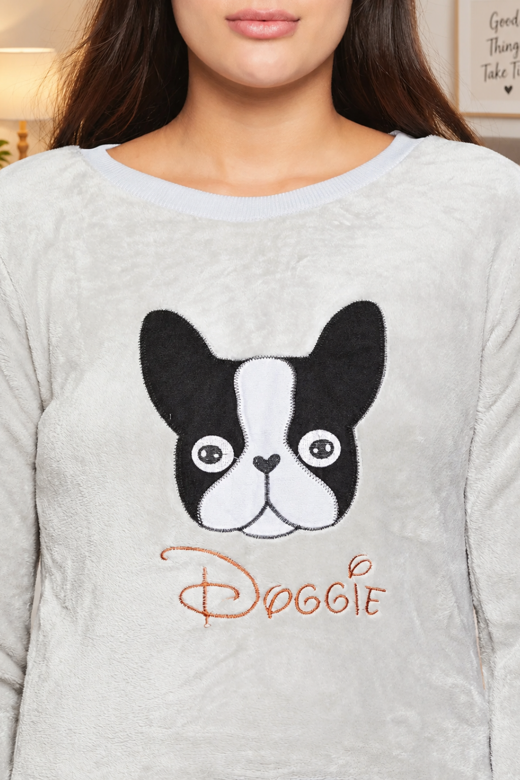 Women Printed Winter Full Sleeve Top and Pajama Pants
