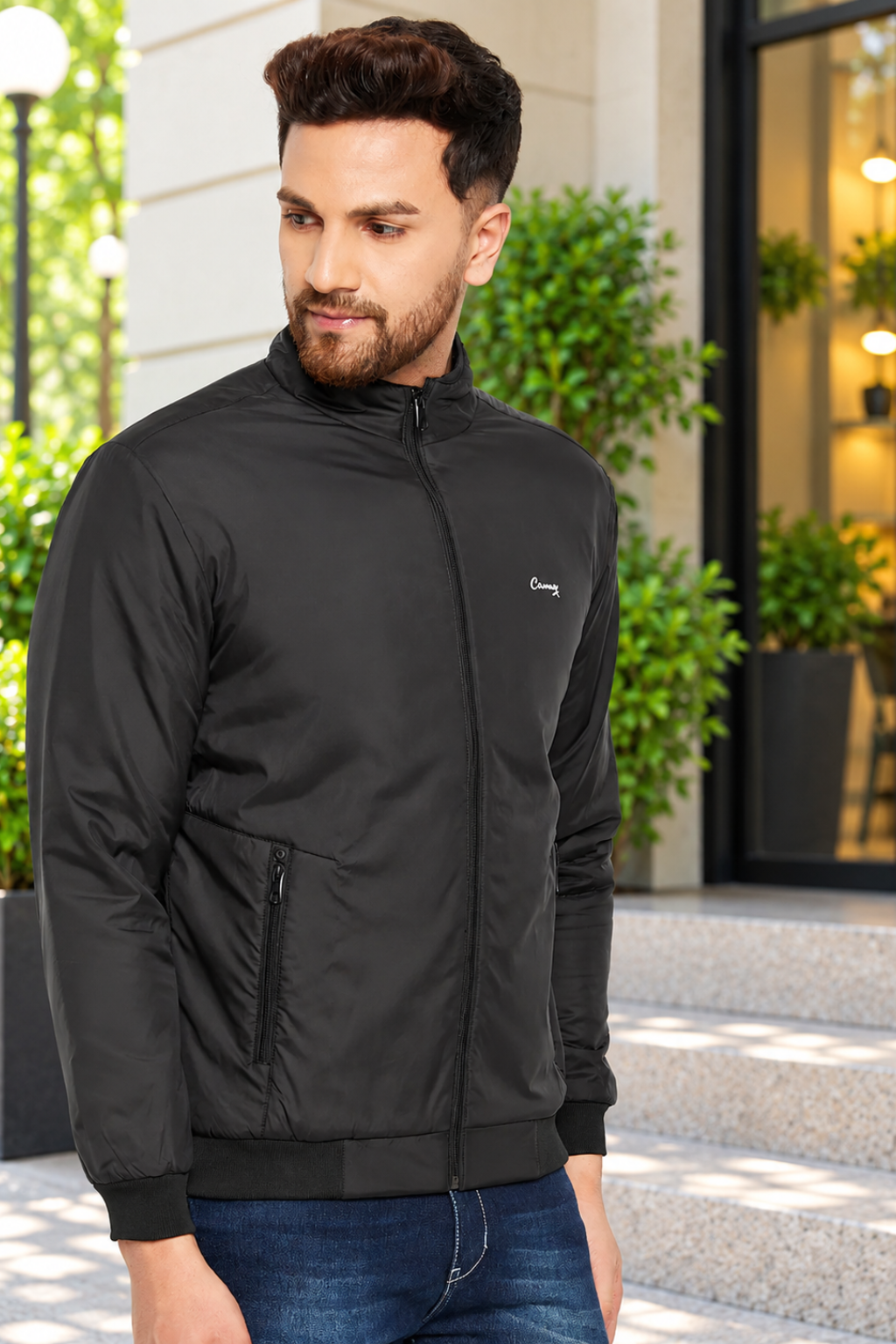 Mens Black Full Sleeve Zipper Jackets