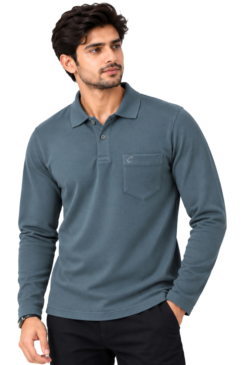 Mens Matty Polo T-Shirt with Pocket | Regular Fit | Full Sleeve Casual T-Shirt