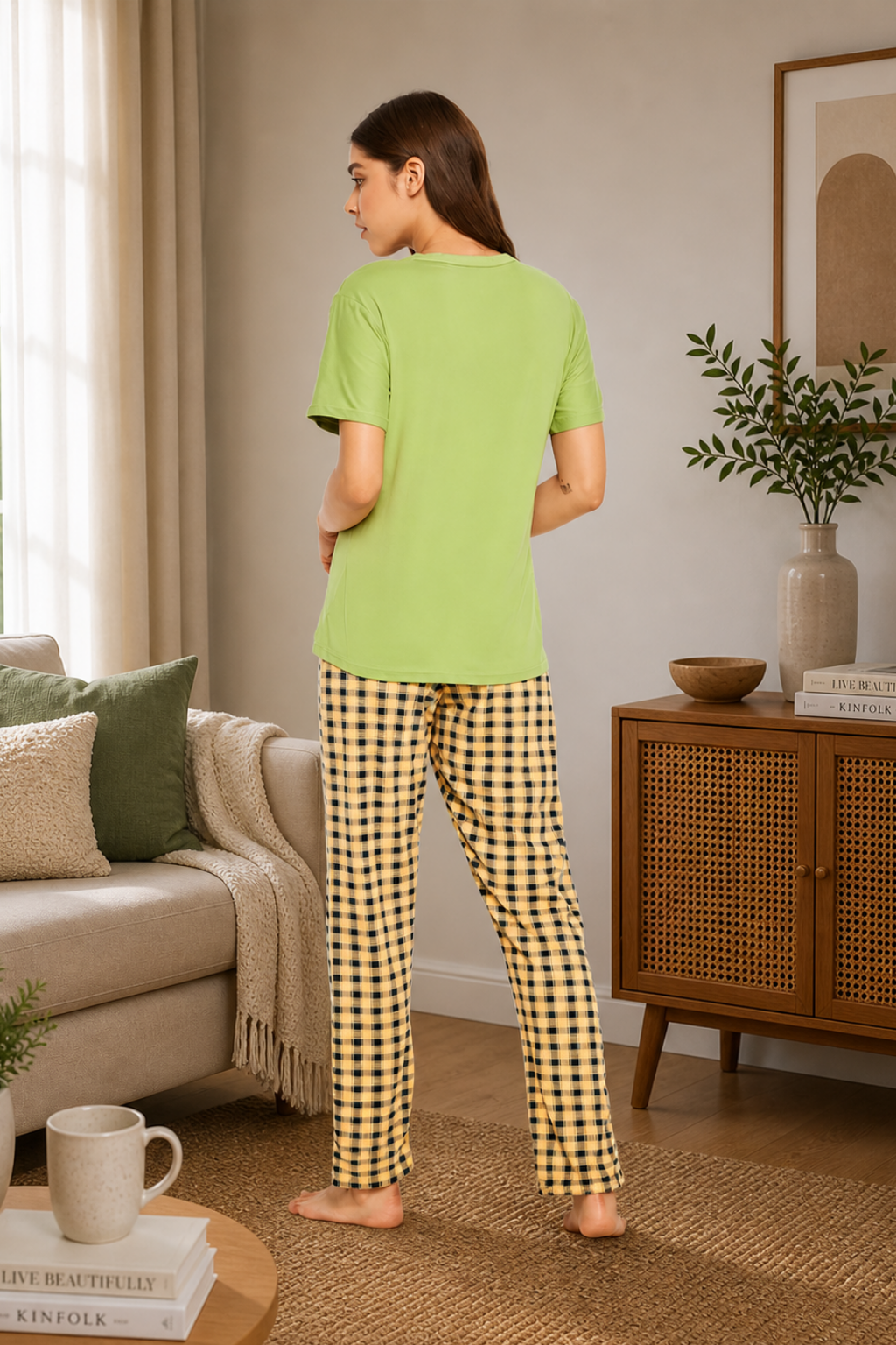 Women Half Sleeve Printed Nightsuit