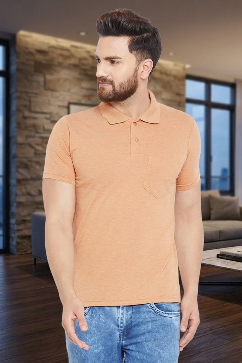 Mens Half Sleeve Plain Polo Tshirt