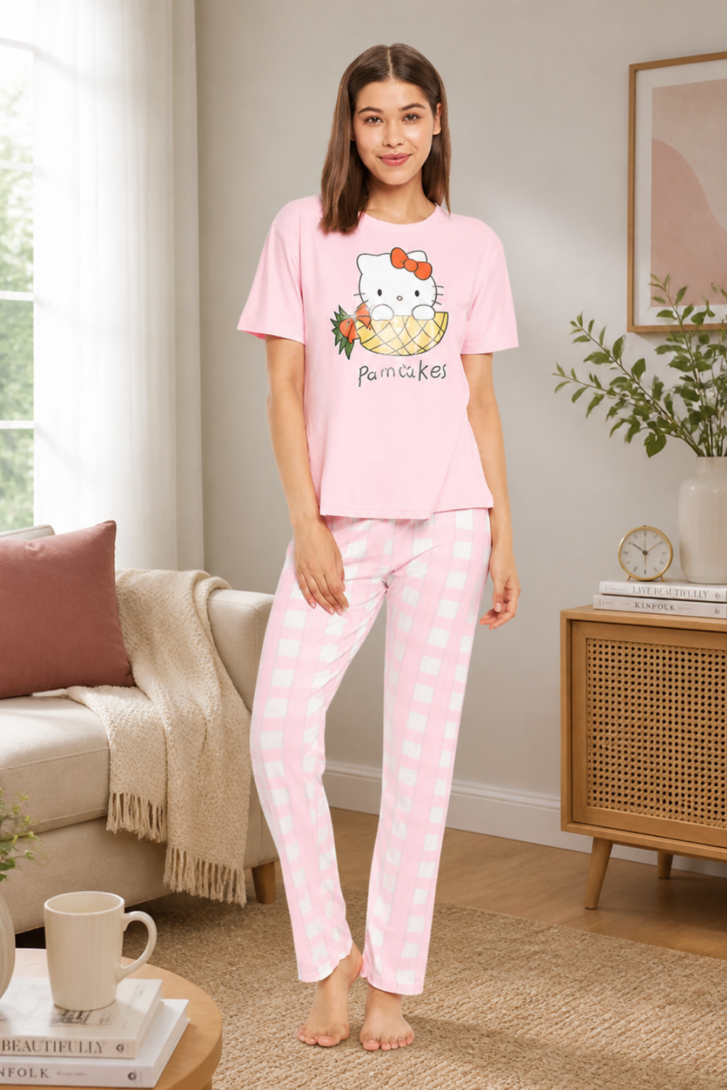 Women Half Sleeve Printed Nightsuit