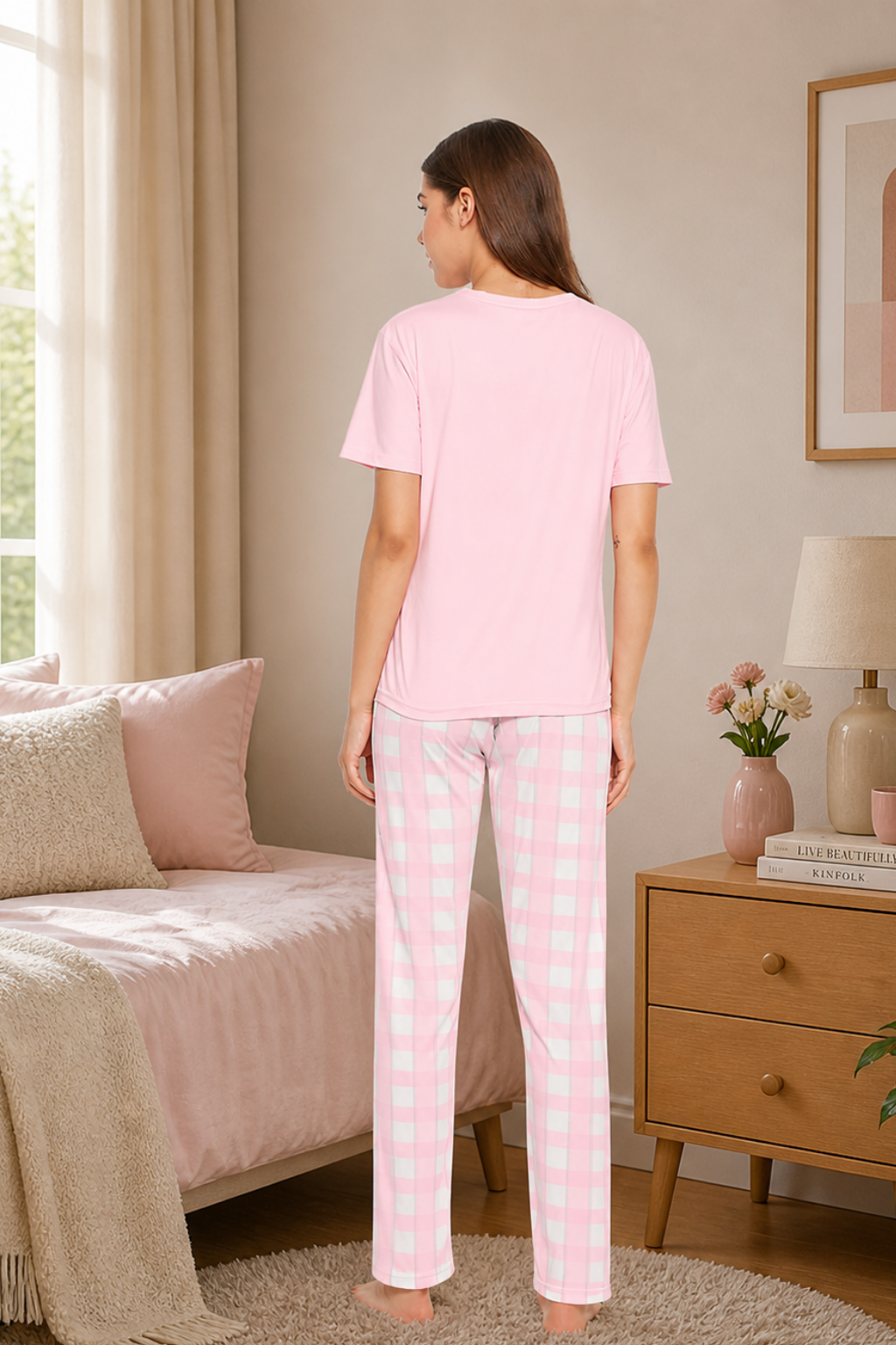 Women Half Sleeve Printed Nightsuit