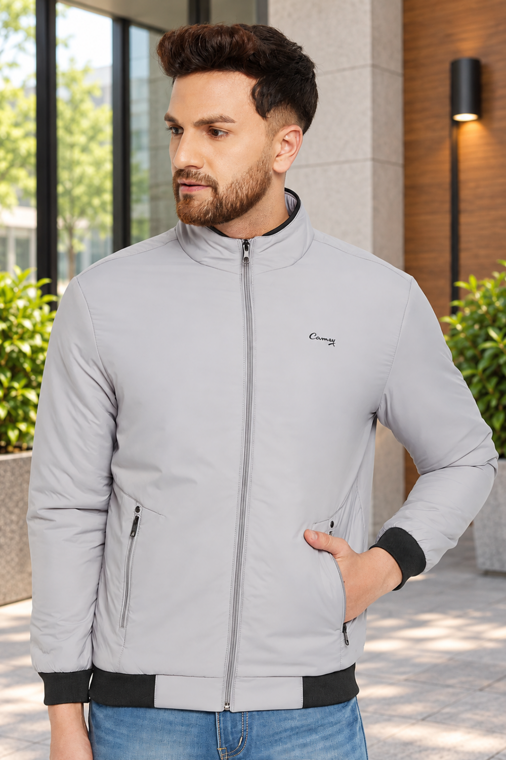 Full Sleeve Solid Men Jacket