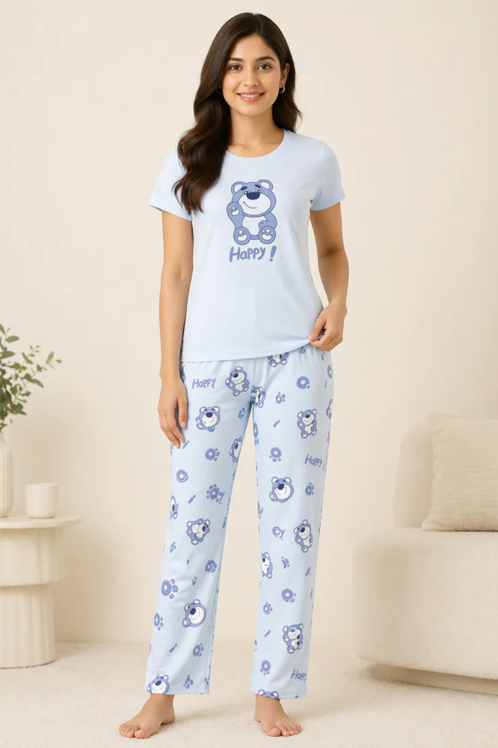 Women Cotton Pyjama Set Nightwear Lounge Wear Sleepwear