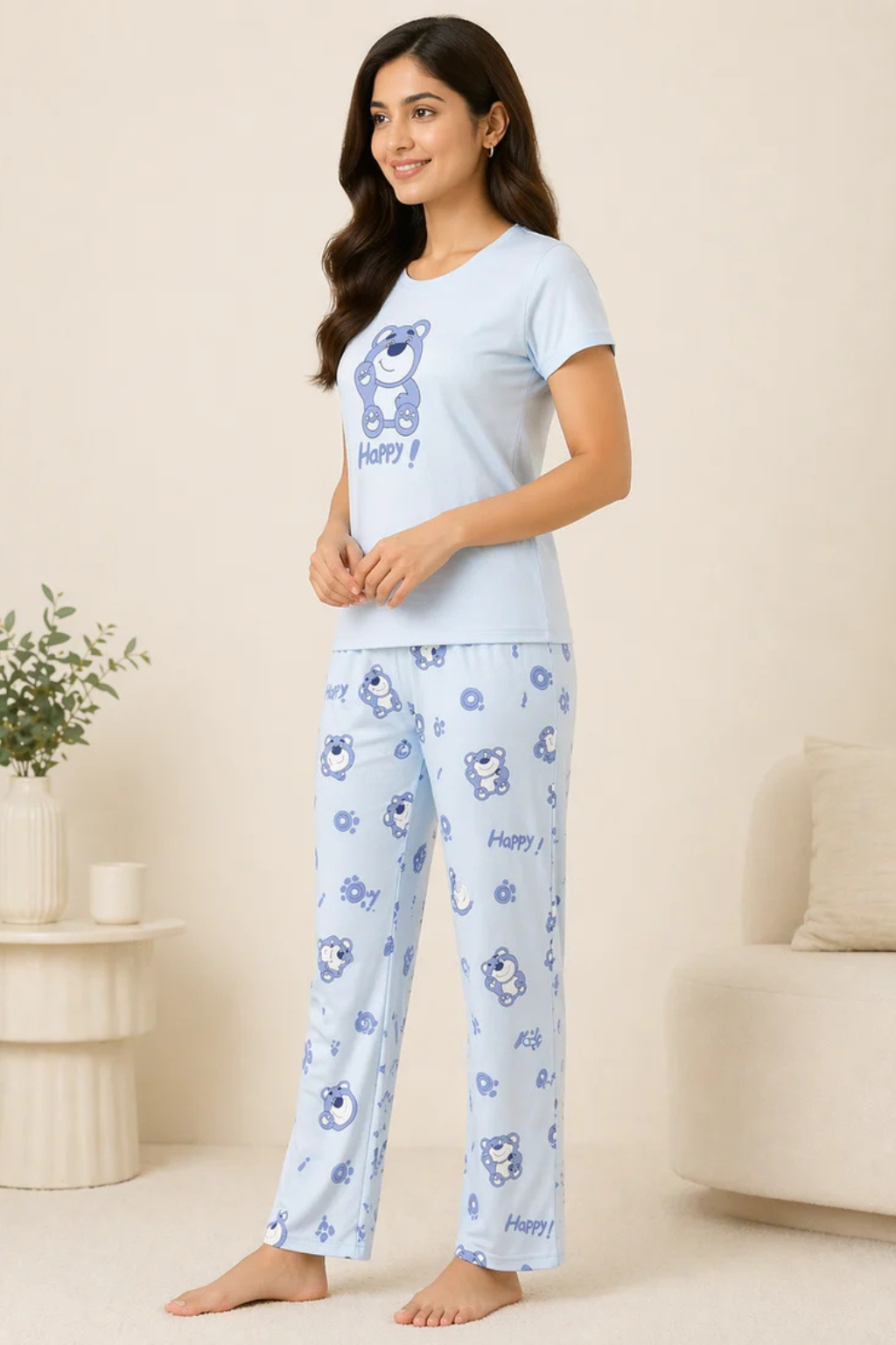 Women Cotton Pyjama Set Nightwear Lounge Wear Sleepwear