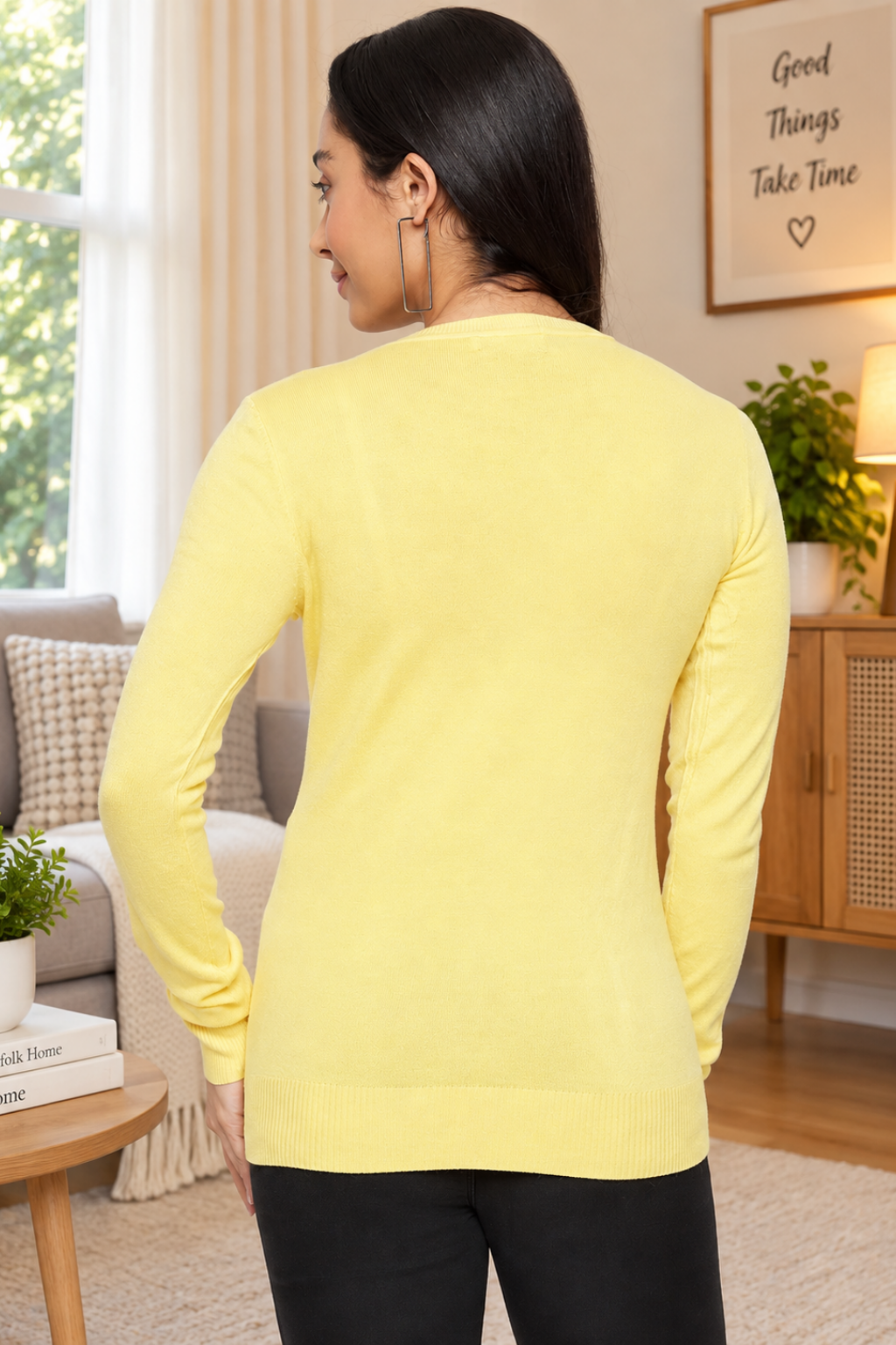 Women Woolen winter full sleeve coco stone print Round Neck top | Sweater