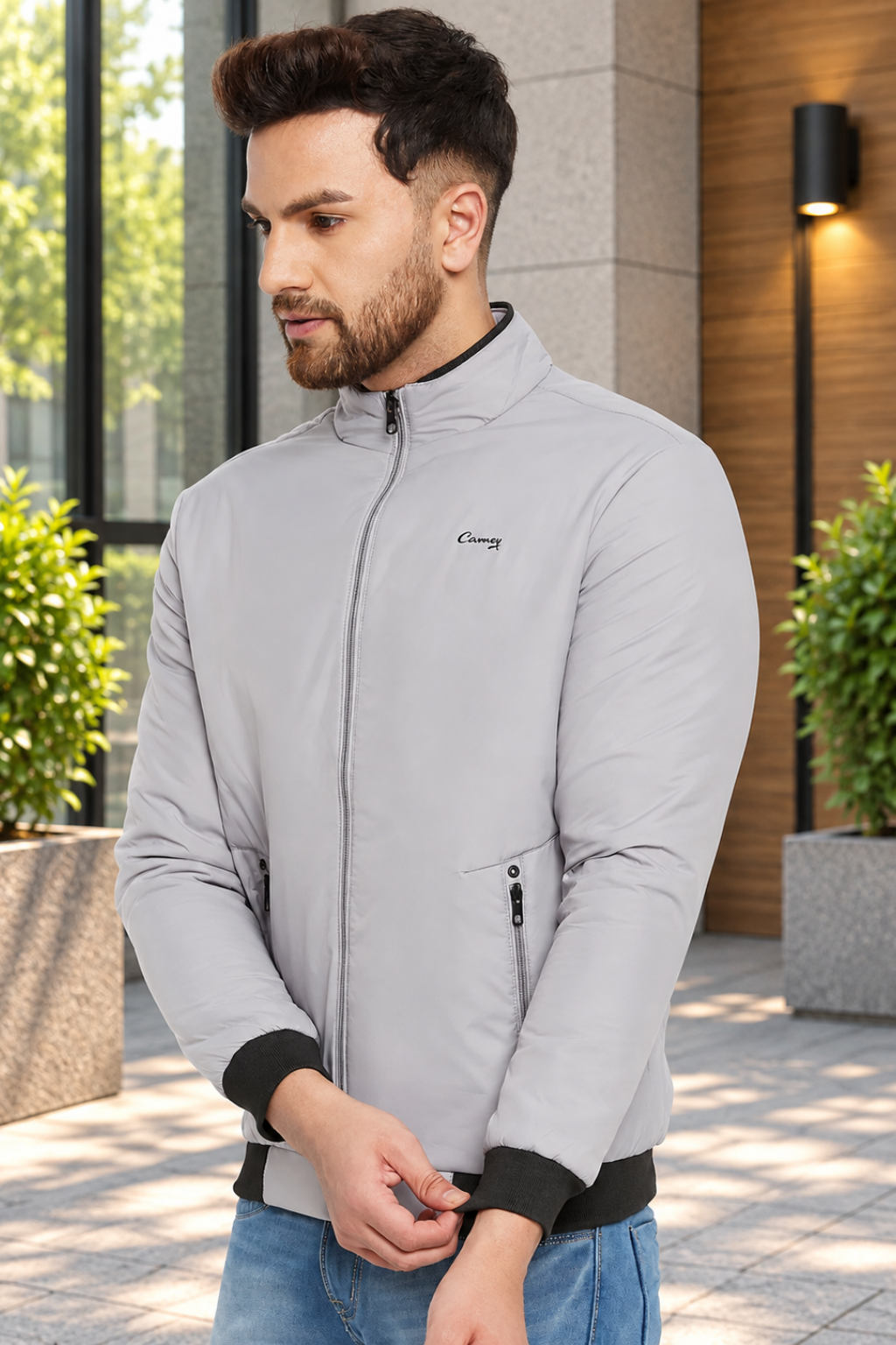 Full Sleeve Solid Men Jacket