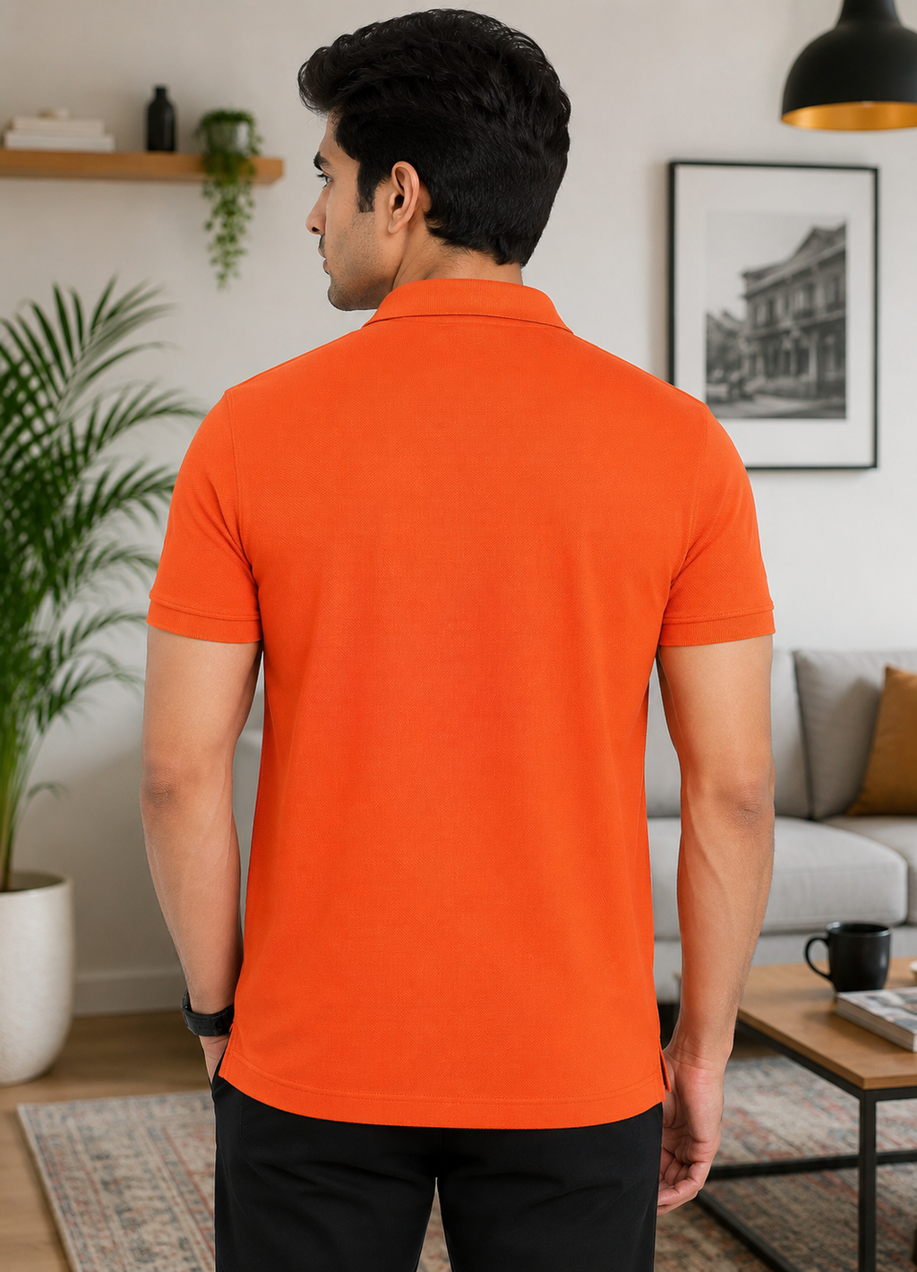 Camey Men's Half Sleeve Tees – Ideal for Everyday Use | Men's Cotton Matte Polo Collar T-Shirt