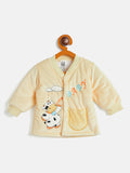 Infant Cartoon printed Full Sleeves Front Open Sweatshirt with Pant Set