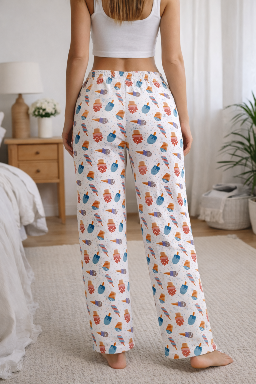 Camey Women's Printed Pyjama Pants, Floral Pattern, Sleepwear