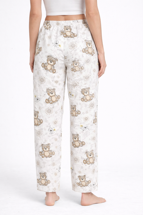 Camey Women's Printed Pyjama Pants, Floral Pattern, Sleepwear