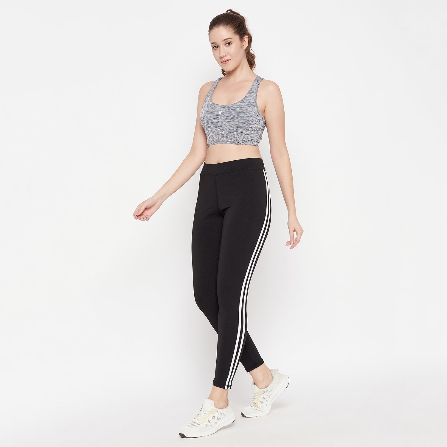 Women Solid Side Stripe Jegging with 2 side pockets