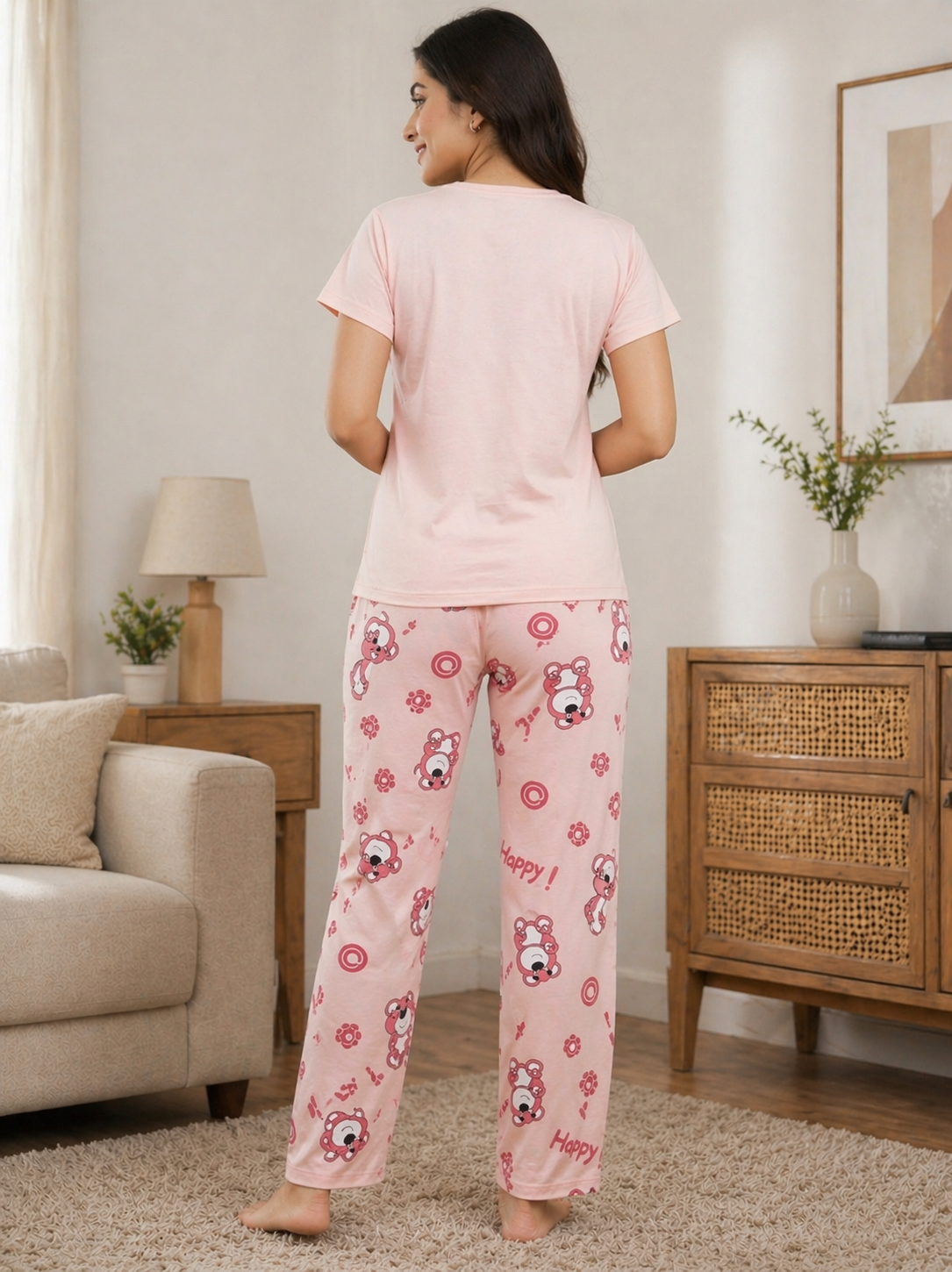 Women Cotton Pyjama Set Nightwear Lounge Wear Sleepwear