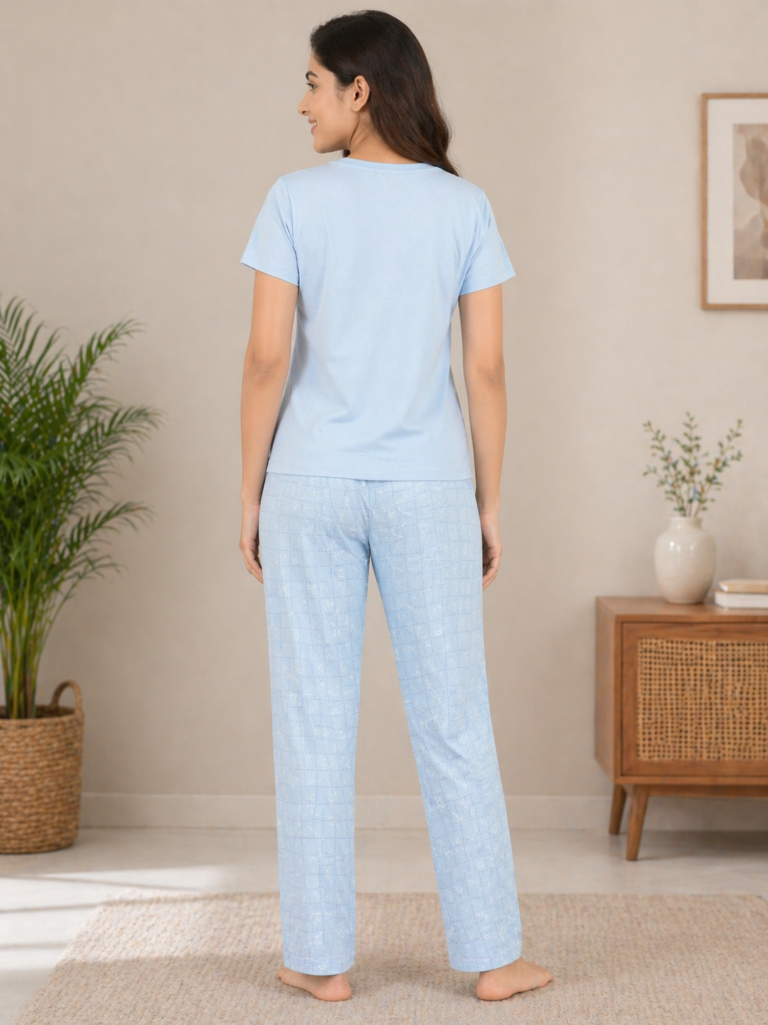 Women Soft Comfortable Night Suit Lounge Wear Pyjama Set for Daily Wear