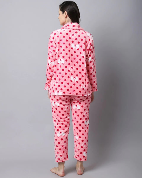 Women's Winter Full Sleeve Regular Fit Night Suit Top and Pyjama Set Ladies Night Dress