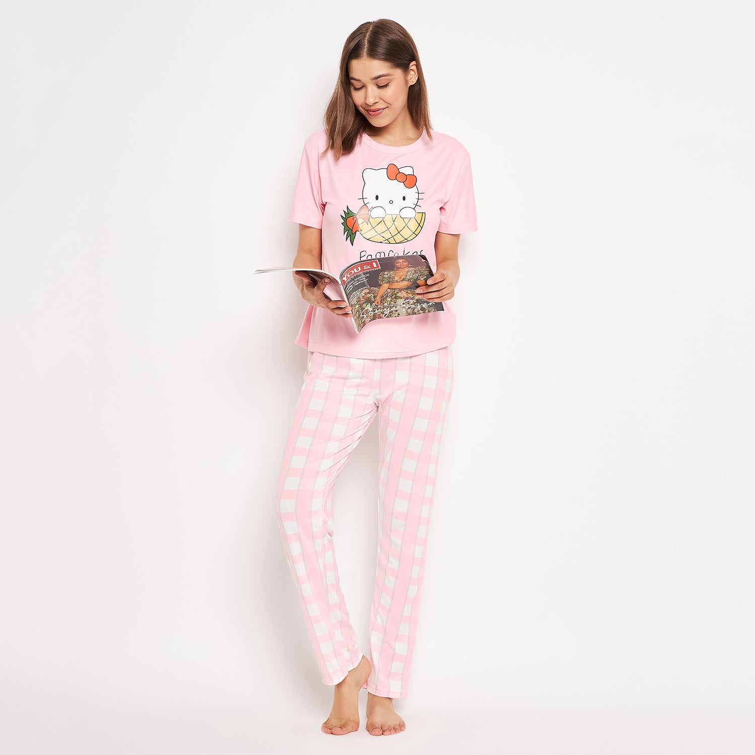 Women Half Sleeve Printed Nightsuit