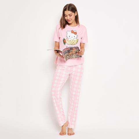 Women Half Sleeve Printed Nightsuit