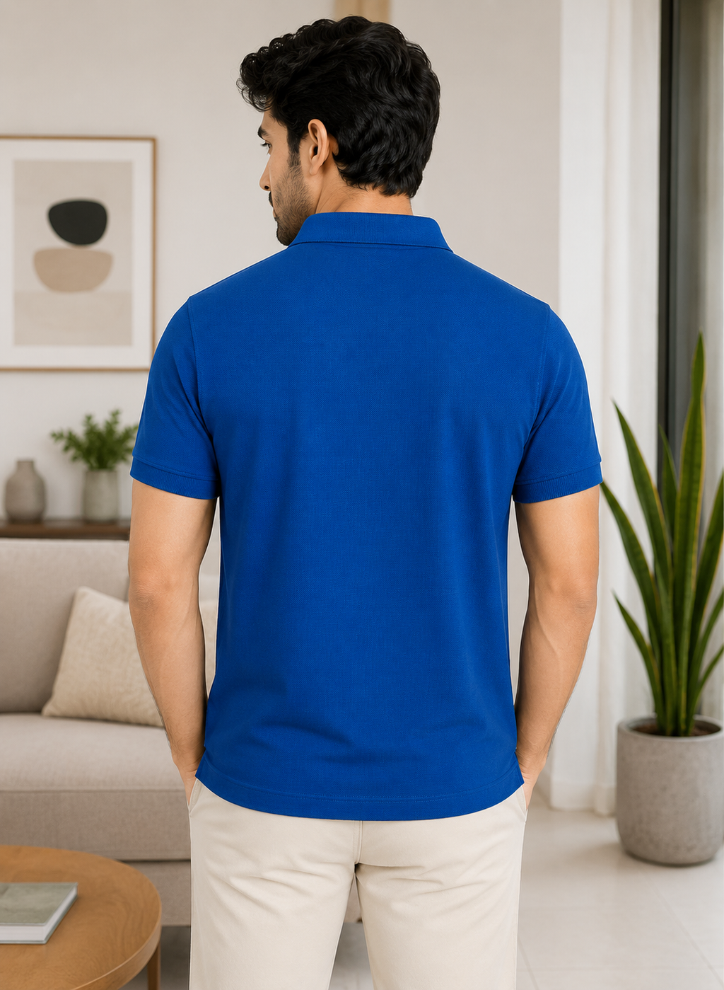 Purchase Camey Men's Cotton Tees – Light, Long-Lasting Wear | Camey Men's Cotton Matte Polo Collar T-Shirt