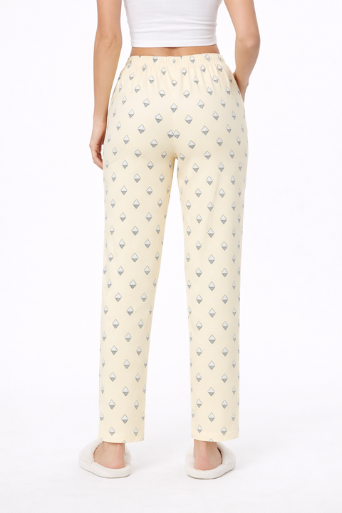 Camey Women's Printed Pyjama Pants, Floral Pattern, Sleepwear